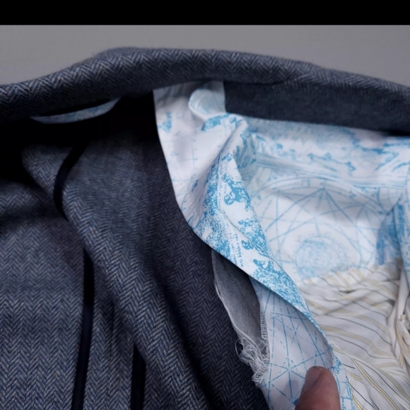 Astor & Black Nobility Herringbone Wool 2 Peice Suit Surgeon Cuffs 42 Chest - Picture 14 of 15